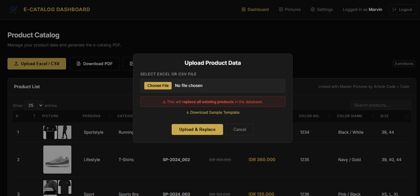 E-Catalog support screenshot 5