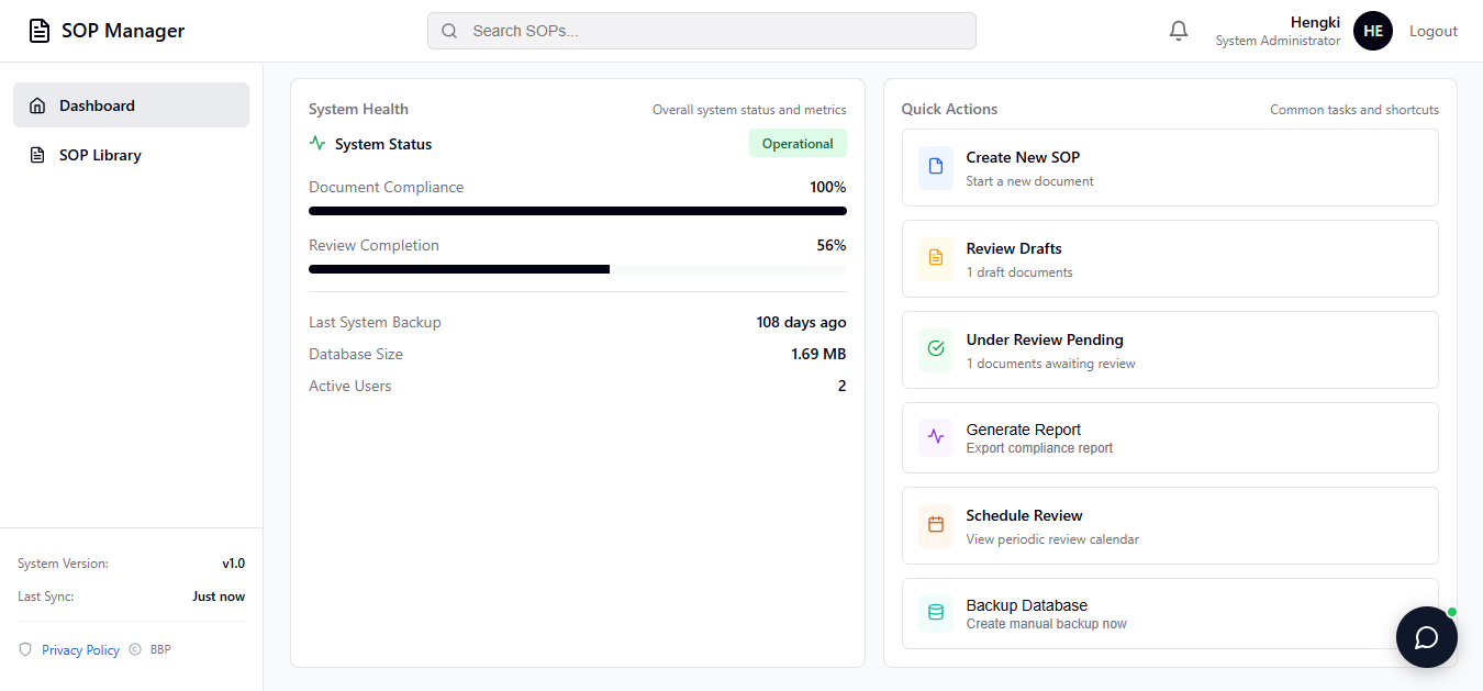 SOP Management support screenshot 5