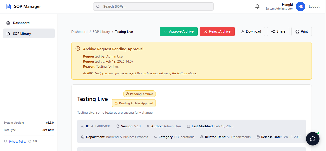SOP Management support screenshot 6